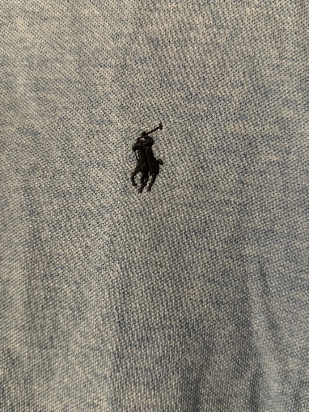 Ralph Lauren Men’s Heather Light Blue Polo Shirt Embroidered Pony Size Large